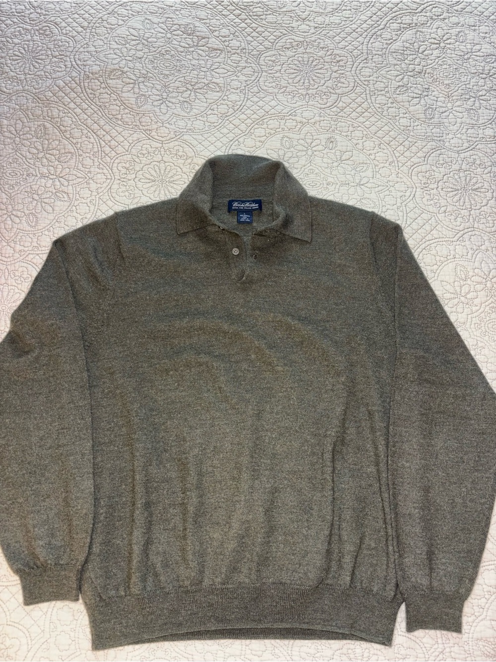 Brooks Brothers Merino Wool Polo Sweater